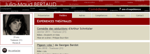 Site CV comdienne